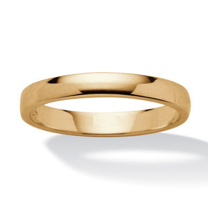 Ring ~ 4mm ~ Polished ~ Band ~ 10k Gold Alloy ~ For Him